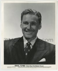 5s268 ERROL FLYNN 8x10 still '30s great head & shoulders portrait of the Warner Bros. leading man!