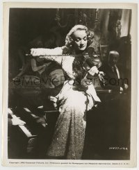 5s294 FOREIGN AFFAIR 8.25x10 still '48 full-length c/u of sexy Marlene Dietrich playing violin!