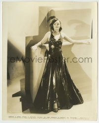 5s297 FRANCES GIFFORD 8x10.25 still '37 full-length modeling a gleaming black evening gown!