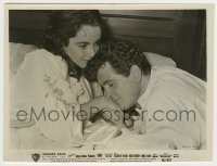 5s321 GIANT 7.75x10 still '56 great close up of Rock Hudson nuzzling sexy Elizabeth Taylor in bed!