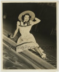 5s330 GO CHASE YOURSELF 8.25x10 still '38 Lucille Ball modeling a peasant dress by swimming pool!