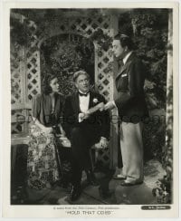 5s376 HOLD THAT CO-ED 8.25x10 still '38 Jack Haley gives note to John Barrymore & Marjorie Weaver!