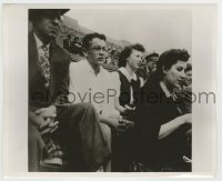 5s403 JAMES DEAN STORY 8.25x10 still '57 when he was a spectator at a Notre Dame football game!