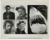 5s408 JAWS 8x10.25 still '75 portraits of Bruce the shark, Roy Scheider, Shaw, Dreyfuss & Gary!