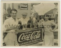 5s436 JUST ANOTHER BLONDE candid 8x10 key book still '26 smiling Louise Brooks & Collier drink Coke