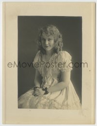5s507 LOUISE LOVELY deluxe 6.5x8.5 still '20s the Australian star in pretty gown with hands in lap!
