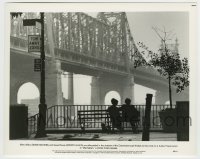 5s528 MANHATTAN 8x10.25 still '79 classic image of Woody Allen & Diane Keaton by Queensboro bridge