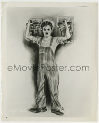 5s572 MODERN TIMES 8.25x10 still R50s cool art of Charlie Chaplin pulling switches by Hy Rubin!