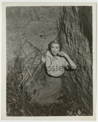 5s574 MOGAMBO 8x10.25 still '53 close up of scared Grace Kelly at the bottom of a pit trap!