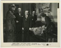 5s582 MR MOTO TAKES A VACATION 8.25x10.25 still '39 Peter Lorre & Lionel Atwill stare at tall man!