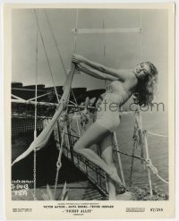 5s671 PICKUP ALLEY 8x10.25 still '57 sexiest full-length Anita Ekberg in swimsuit on ship!