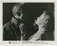 5s722 REBEL WITHOUT A CAUSE 8x10.25 still '55 profile c/u of James Dean & Natalie Wood in shadows!
