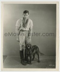 5s724 RED DUST candid 8.25x10 still '32 great full-length portrait of Clark Gable & his dog!