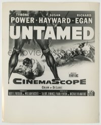 5s920 UNTAMED 8.25x10 still '55 art of Tyrone Power & Susan Hayward used on the six-sheet!