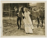 5s923 VALLEY OF HELL 8x10.25 still '27 Francis McDonald smiles at Edna Murphy by horse, lost!