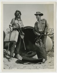 5s940 WALK ON THE WILD SIDE 8x10.25 still '62 Jane Fonda & Laurence Harvey with luggage by pipe!