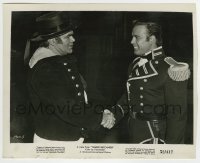 5s978 YANKEE BUCCANEER 8x10 still '52 great close up of Scott Brady in uniform shaking hands!