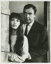 5s983 YOU ONLY LIVE TWICE 8.25x10 still '67 c/u of Sean Connery as James Bond & Akiko Wakabayashi!