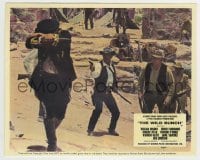 5s025 WILD BUNCH color English FOH LC '69 Sam Peckinpah, great image of Borgnine & Holden w/gun!