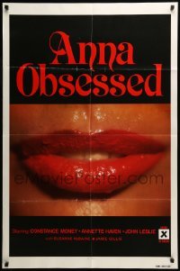 5t043 ANNA OBSESSED 1sh '77 Constance Money, Annette Haven, Jamie Gillis, sexy lips!