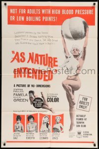 5t052 AS NATURE INTENDED 1sh '63 a picture of nu-- dimensions actually filmed at a nudist colony!