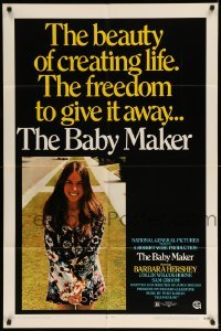 5t054 BABY MAKER 1sh '70 directed by James Bridges, surrogate mom Barbara Hershey!