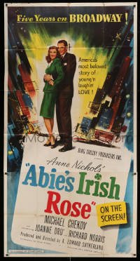 5w240 ABIE'S IRISH ROSE 3sh '46 Joanne Dru, Anne Nichols, most riotous, romantic hit!
