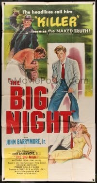 5w295 BIG NIGHT 3sh '51 John Drew Barrymore, Preston Foster, Joseph Losey film noir!