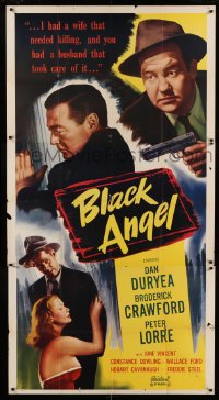 5w298 BLACK ANGEL 3sh R50 tough guy Dan Duryea, sexy June Vincent, Peter Lorre