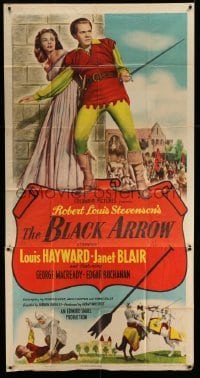 5w299 BLACK ARROW 3sh '48 Louis Hayward, Janet Blair, written by Robert Louis Stevenson!