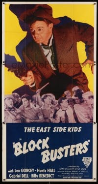 5w305 BLOCK BUSTERS 3sh R50 large image of Leo Gorcey holding gun over the other East Side Kids!