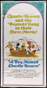 5w320 BOY NAMED CHARLIE BROWN 3sh '70 baseball art of Snoopy & the Peanuts by Charles M. Schulz!