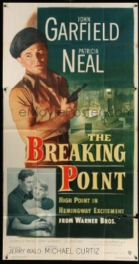 5w321 BREAKING POINT 3sh '50 John Garfield, Wallace Ford, from Ernest Hemingway's story!