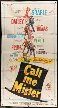 5w333 CALL ME MISTER 3sh '51 Betty Grable, Dan Dailey, big-time good-time show of the year!