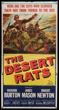 5w401 DESERT RATS 3sh '53 Richard Burton leads Australian & New Zealand soldiers against Nazis!
