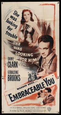 5w429 EMBRACEABLE YOU 3sh '48 sexy Geraldine Brooks was looking for trouble & Dane Clark!