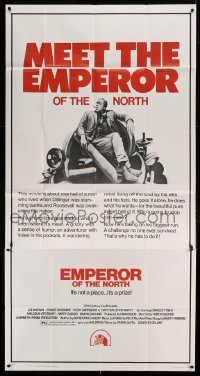 5w431 EMPEROR OF THE NORTH POLE int'l 3sh '73 Lee Marvin is one hell of a man, different image!
