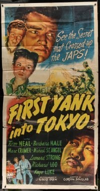 5w443 FIRST YANK INTO TOKYO 3sh '45 Tom Neal & Barbara Hale in most daring mission ever devised!