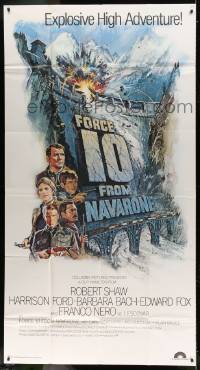 5w453 FORCE 10 FROM NAVARONE 3sh '78 cool artwork of top stars & dam by Brian Bysouth!