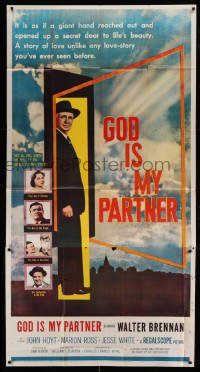 5w479 GOD IS MY PARTNER 3sh '57 Walter Brennan, a story of love unlike any you've seen!
