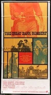 5w490 GREAT BANK ROBBERY int'l 3sh '69 Zero Mostel, Kim Novak, cool western photo montage!