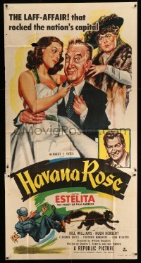 5w519 HAVANA ROSE 3sh '51 art of sexy Cuban Estelita Rodriguez, Bill Williams, Florence Bates!