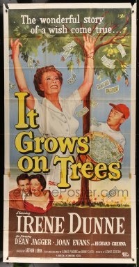 5w559 IT GROWS ON TREES 3sh '52 Irene Dunne, Dean Jagger, wild picking-money-off-tree image!