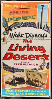 5w619 LIVING DESERT 3sh '53 first feature-length Disney True-Life adventure, snakes & tortoises!