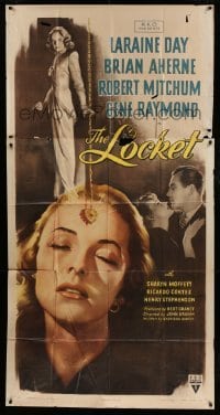 5w621 LOCKET 3sh '46 great close-up artwork of Laraine Day, Brian Aherne, film noir!