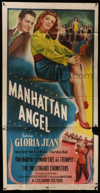 5w646 MANHATTAN ANGEL 3sh '48 Gloria Jean & Ross Ford get hep with that teen-age pep in New York!