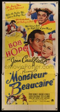 5w673 MONSIEUR BEAUCAIRE style A 3sh '46 great close up of Bob Hope kissing pretty Joan Caulfield!