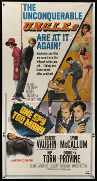5w731 ONE SPY TOO MANY 3sh '66 Robert Vaughn, David McCallum, The Man from UNCLE!