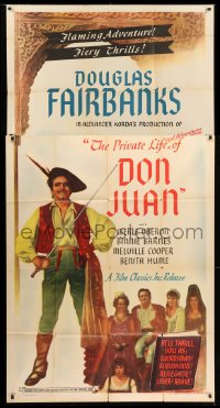 5w790 PRIVATE LIFE OF DON JUAN 3sh R47 Douglas Fairbanks full-length and with Merle Oberon!
