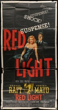 5w802 RED LIGHT 3sh '49 George Raft baits his trap with sexy blonde Virginia Mayo!